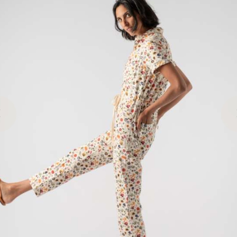 Rachel Antonoff Matthew Pressed Flowers Button Up Jumpsuit L - Picture 5 of 15